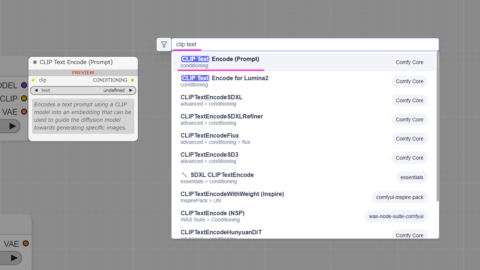 CLIP Text Encode (Prompt) の追加